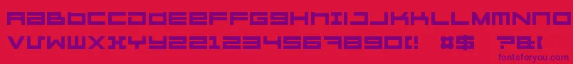 Police Megaton – polices violettes sur fond rouge