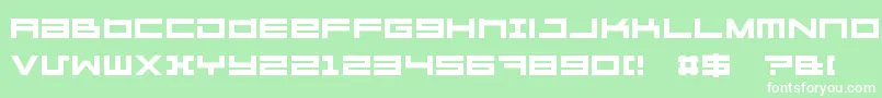 Megaton Font – White Fonts on Green Background