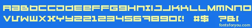 Шрифт Megaton – жёлтые шрифты на синем фоне