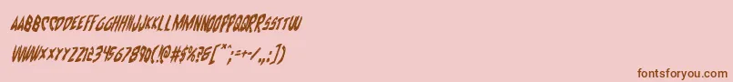 Cyruscondital-Schriftart – Braune Schriften auf rosa Hintergrund