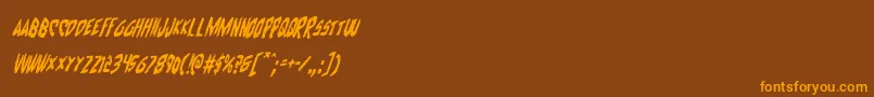 Cyruscondital Font – Orange Fonts on Brown Background