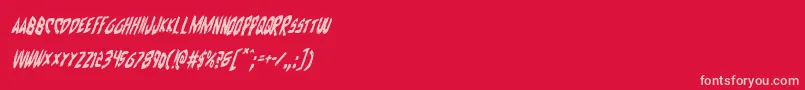 Cyruscondital Font – Pink Fonts on Red Background