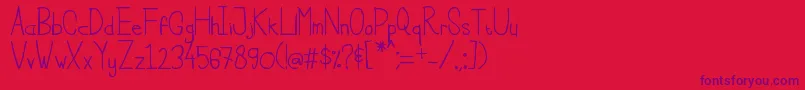 fuente CiscaNoteRegular – Fuentes Moradas Sobre Fondo Rojo