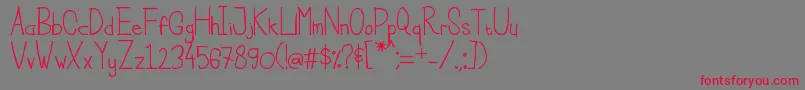 CiscaNoteRegular Font – Red Fonts on Gray Background