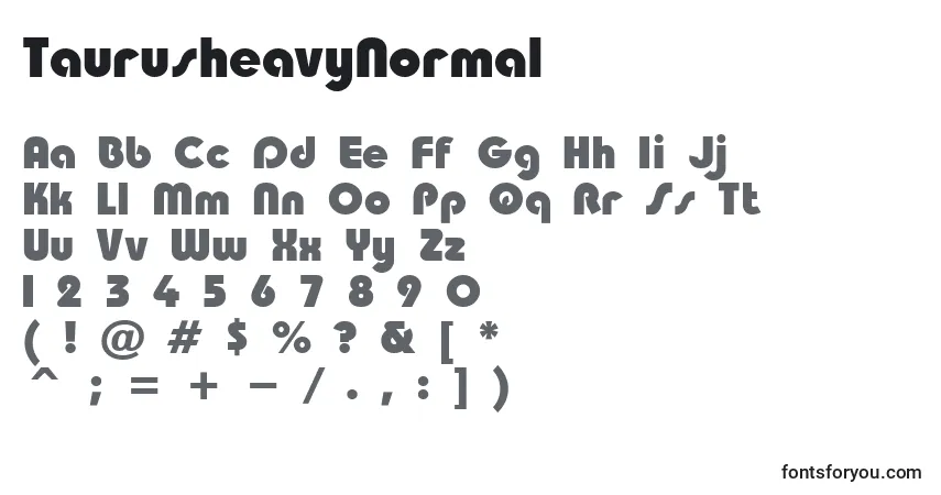 Fuente TaurusheavyNormal - alfabeto, números, caracteres especiales