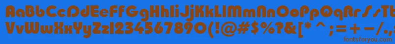 TaurusheavyNormal Font – Brown Fonts on Blue Background