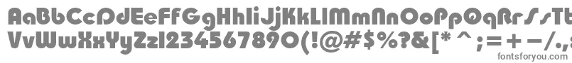 TaurusheavyNormal-fontti – harmaat kirjasimet valkoisella taustalla