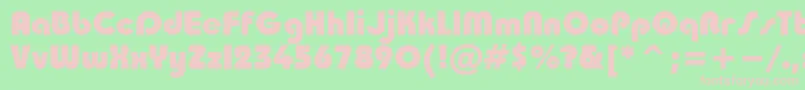 TaurusheavyNormal Font – Pink Fonts on Green Background