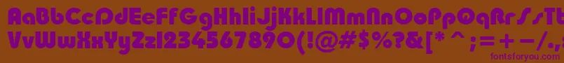 TaurusheavyNormal Font – Purple Fonts on Brown Background