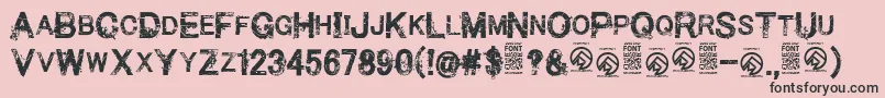 MakethemsufferRegular Font – Black Fonts on Pink Background