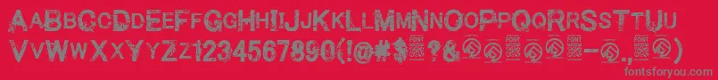 MakethemsufferRegular Font – Gray Fonts on Red Background