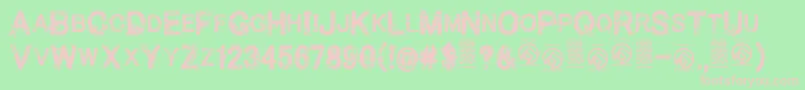 MakethemsufferRegular-Schriftart – Rosa Schriften auf grünem Hintergrund