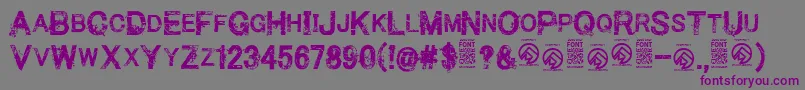 MakethemsufferRegular Font – Purple Fonts on Gray Background
