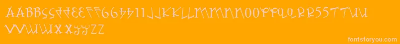 NumbafontRegular Font – Pink Fonts on Orange Background