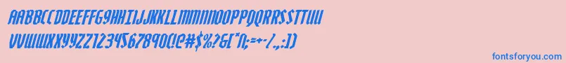 Zollernital Font – Blue Fonts on Pink Background