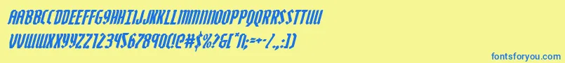 Zollernital Font – Blue Fonts on Yellow Background