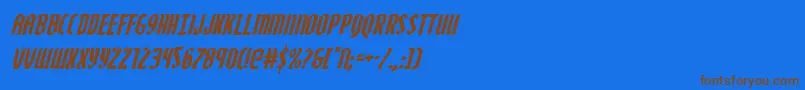 Zollernital-Schriftart – Braune Schriften auf blauem Hintergrund