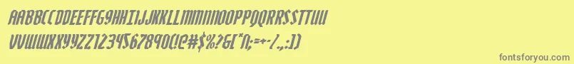 Шрифт Zollernital – серые шрифты на жёлтом фоне
