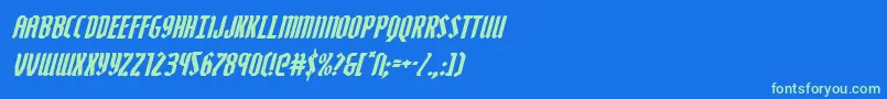 Zollernital Font – Green Fonts on Blue Background