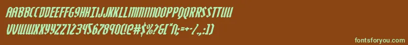 Zollernital Font – Green Fonts on Brown Background