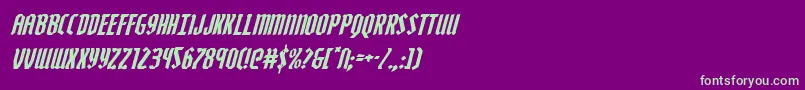 Police Zollernital – polices vertes sur fond violet