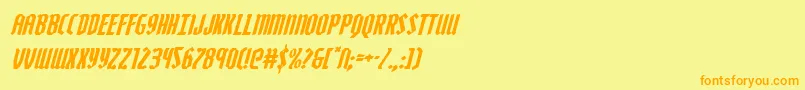 Zollernital Font – Orange Fonts on Yellow Background