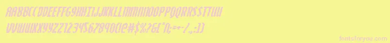 Zollernital Font – Pink Fonts on Yellow Background