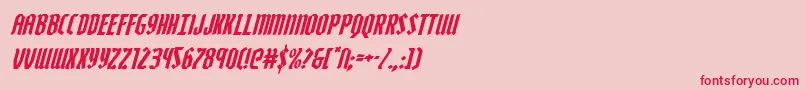 フォントZollernital – ピンクの背景に赤い文字