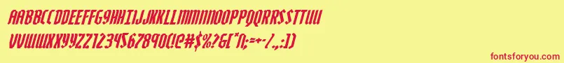 Zollernital Font – Red Fonts on Yellow Background