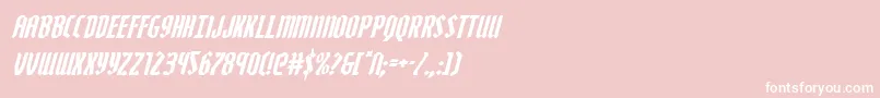 Zollernital-Schriftart – Weiße Schriften auf rosa Hintergrund