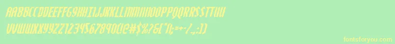 Zollernital Font – Yellow Fonts on Green Background