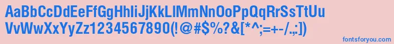 HelioscondBold Font – Blue Fonts on Pink Background