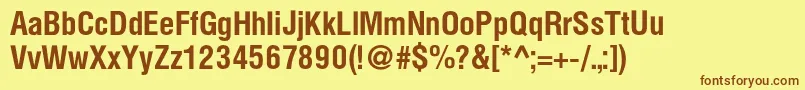 HelioscondBold Font – Brown Fonts on Yellow Background