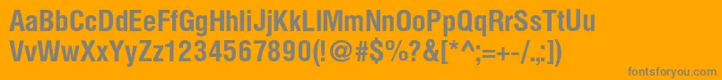 HelioscondBold Font – Gray Fonts on Orange Background
