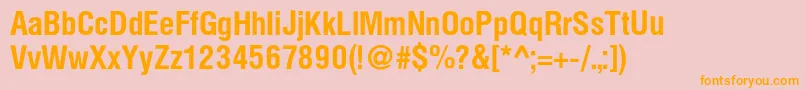 HelioscondBold Font – Orange Fonts on Pink Background