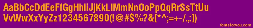 HelioscondBold Font – Orange Fonts on Purple Background