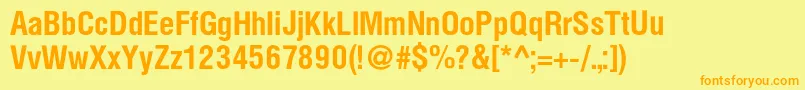 HelioscondBold Font – Orange Fonts on Yellow Background