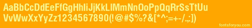 HelioscondBold Font – Yellow Fonts on Orange Background