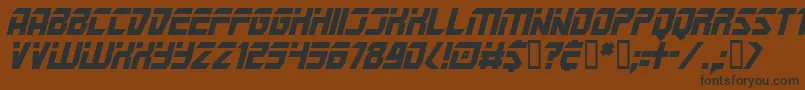 Шрифт MarspoliceI – чёрные шрифты на коричневом фоне
