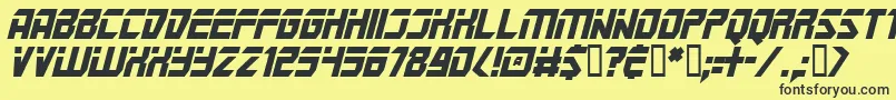 MarspoliceI-Schriftart – Schwarze Schriften auf gelbem Hintergrund