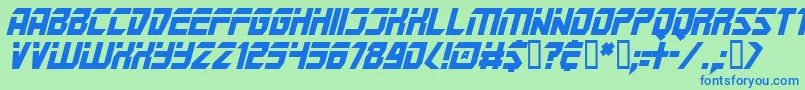 MarspoliceI-fontti – siniset fontit vihreällä taustalla