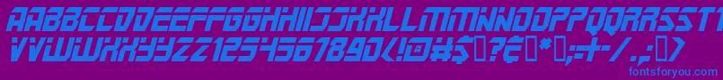 MarspoliceI Font – Blue Fonts on Purple Background