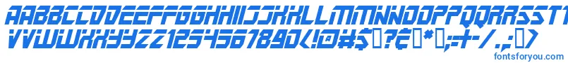 Шрифт MarspoliceI – синие шрифты на белом фоне