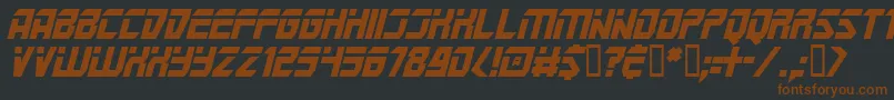 MarspoliceI-fontti – ruskeat fontit mustalla taustalla