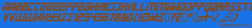 Шрифт MarspoliceI – коричневые шрифты на синем фоне