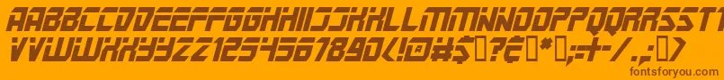 MarspoliceI Font – Brown Fonts on Orange Background