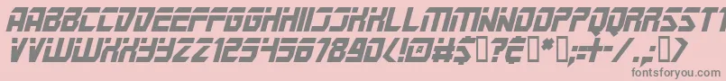 MarspoliceI Font – Gray Fonts on Pink Background