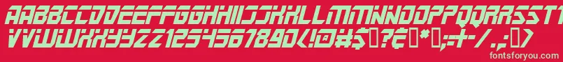 MarspoliceI Font – Green Fonts on Red Background