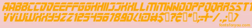 Шрифт MarspoliceI – оранжевые шрифты на розовом фоне