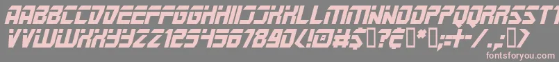 Шрифт MarspoliceI – розовые шрифты на сером фоне